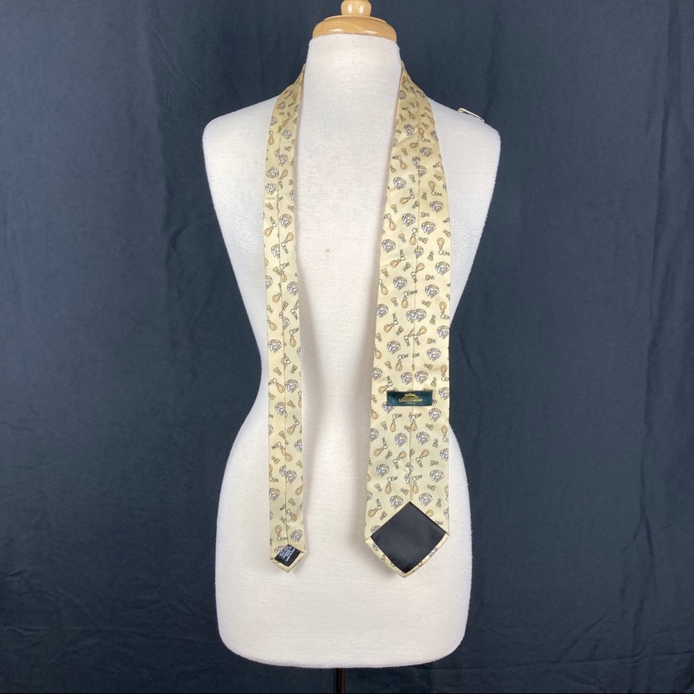 Longchamp men’s key and belt printed silk tie - Picture 6 of 9